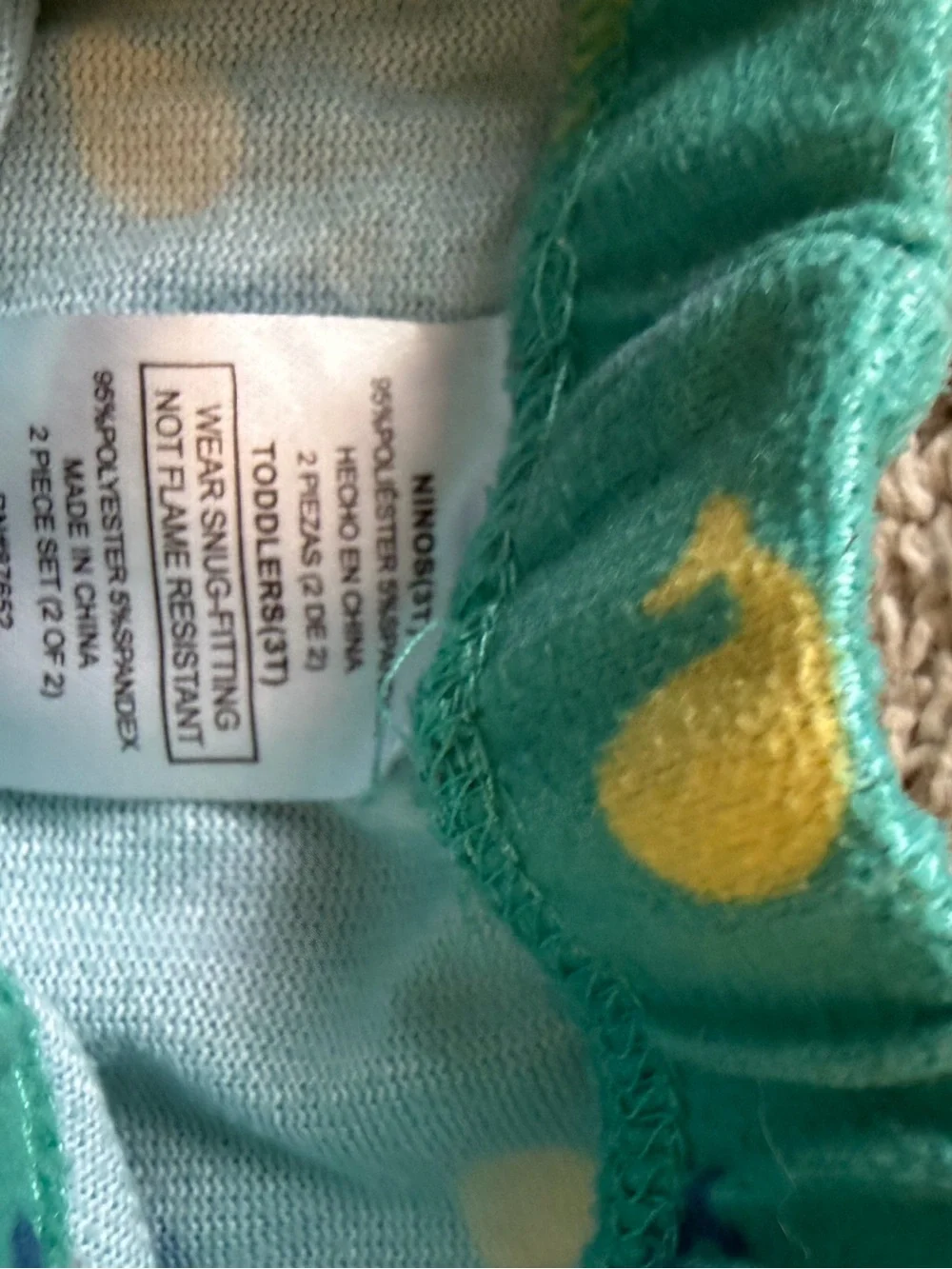 Teal Baby Onesie with Yellow & Navy Whale Print